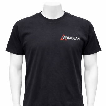 Футболка з логотипом Armolan. Колір: чорний. Розміри: S, M, L, XL, ХXL. Ціна, опис, характеристики фото 2 Футболка з логотипом Armolan. Колір: чорний. Розміри: S, M, L, XL, ХXL. Ціна, опис, характеристики фото 2